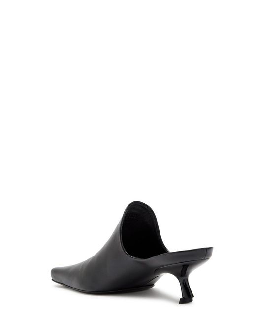 Loewe Black Leather Mules