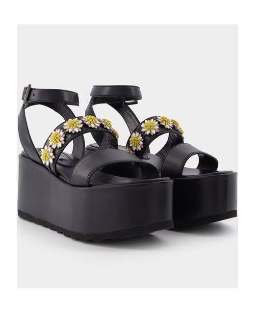 Fabrizio Viti Black Tima Platform Sandals
