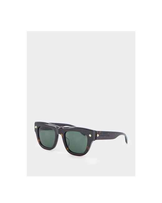 McQueen Green Eyewear Tinted Square Frame Sunglasses for men
