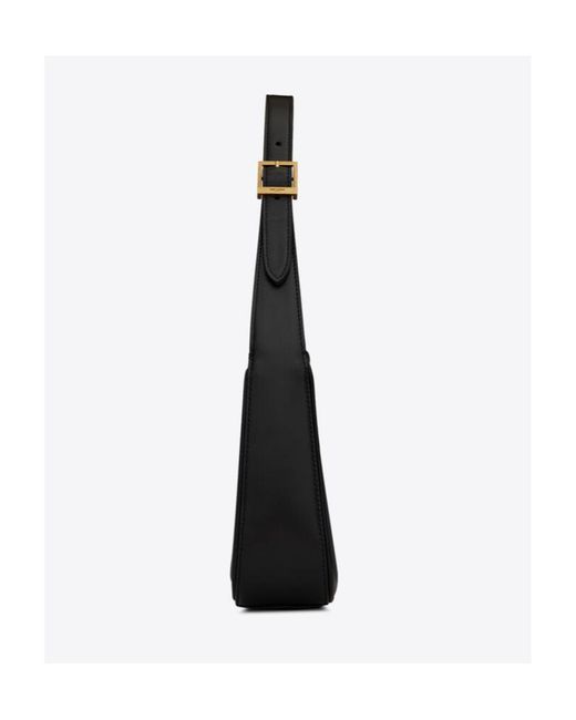 Saint Laurent Black Le 5 À 7 Logo Plaque Hobo Bag