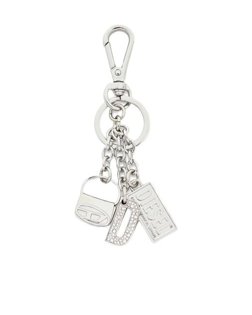 DIESEL White 1Dr Multicharm Keyring