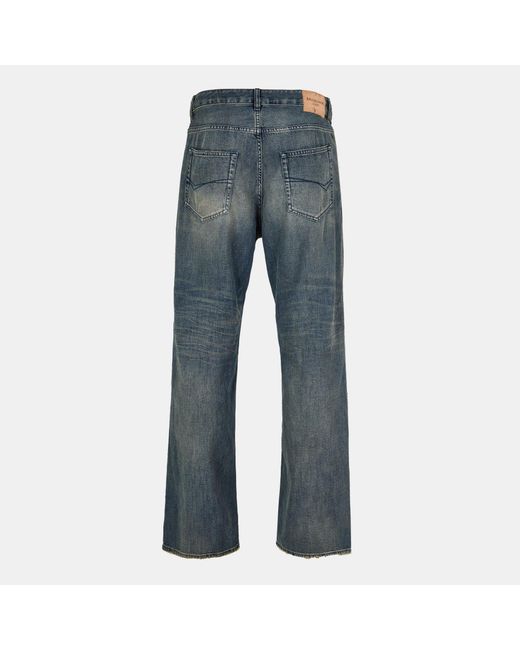 Balenciaga Blue Wide-Leg Jeans for men