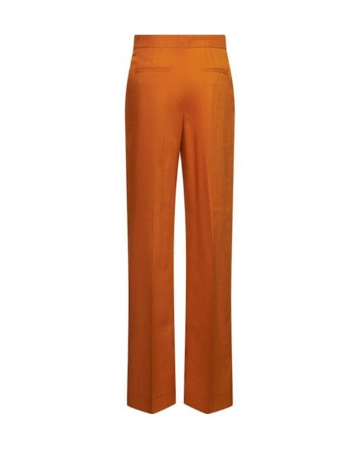 Tory Burch Orange Belt-Loop Casual Pants