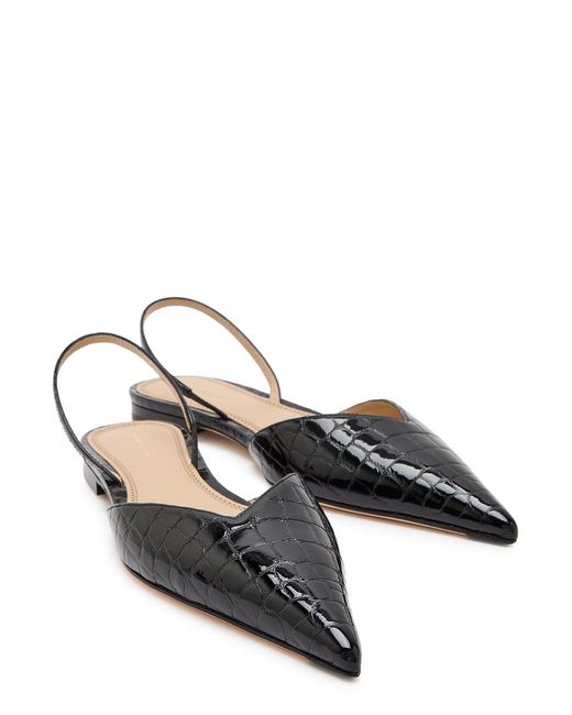 Victoria Beckham Multicolor Effect Patent Leather Slingback Flats