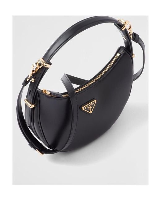 Prada Black Arqué Re-Nylon Mini Recycled-Nylon Shoulder Bag