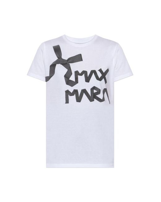 Max Mara White T-Shirt "Calcio"