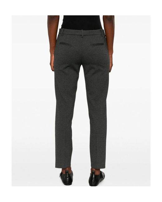 Pinko Gray Straight Leg Pleated Trousers