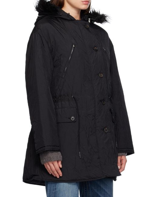 Our Legacy Black Subtle Parka Coat