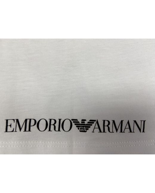 Emporio Armani White Short-Sleeved T-Shirt for men