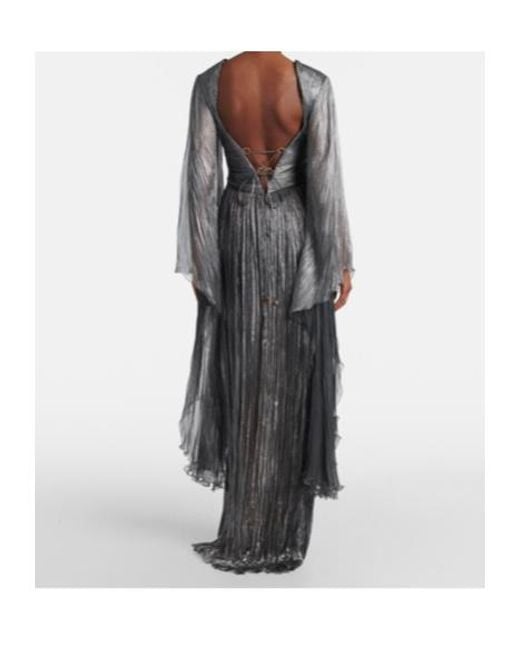 Maria Lucia Hohan Gray Catia Silk Gown