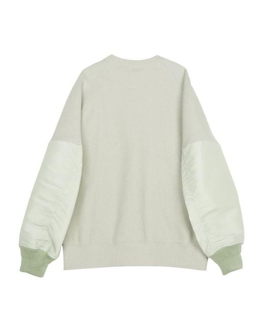 Sacai White Long Sleeve Sweatshirt for men