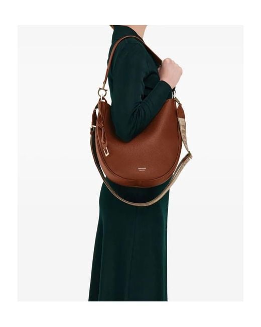 Ferragamo Brown Ferragamo Logo Printed Medium Hobo Bag