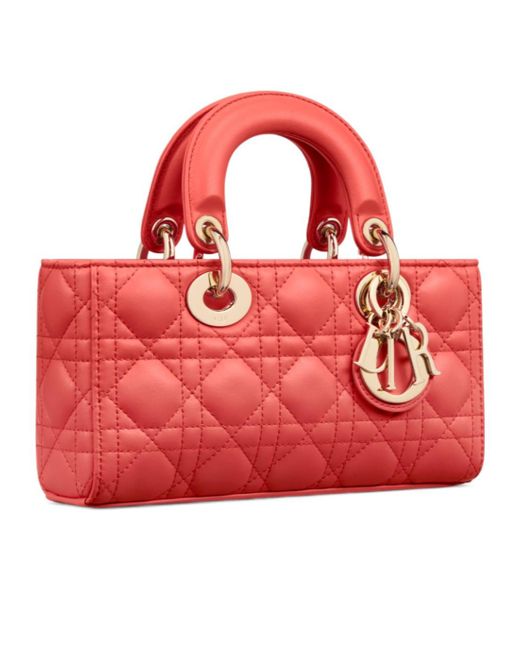 Dior Red Small Iviera Lady D-Joy Bag