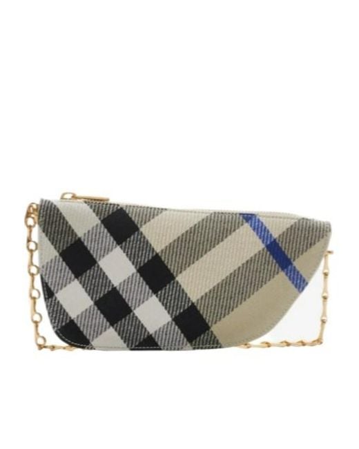 Burberry Gray Micro Shield Sling Bag