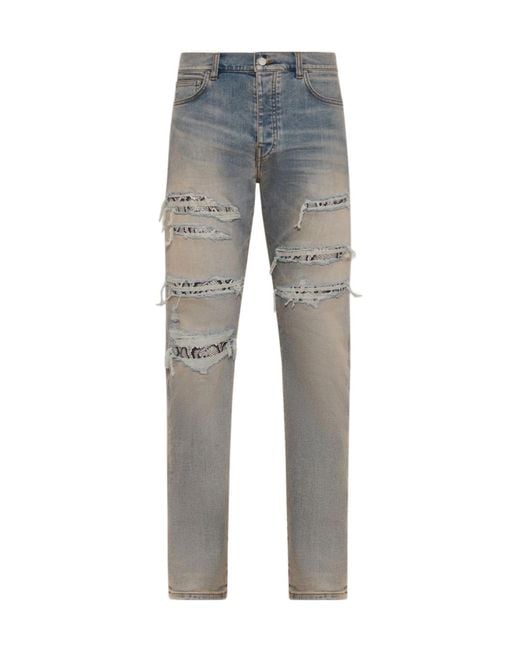 Amiri Gray Vintage Effect Slim Fit Jeans for men