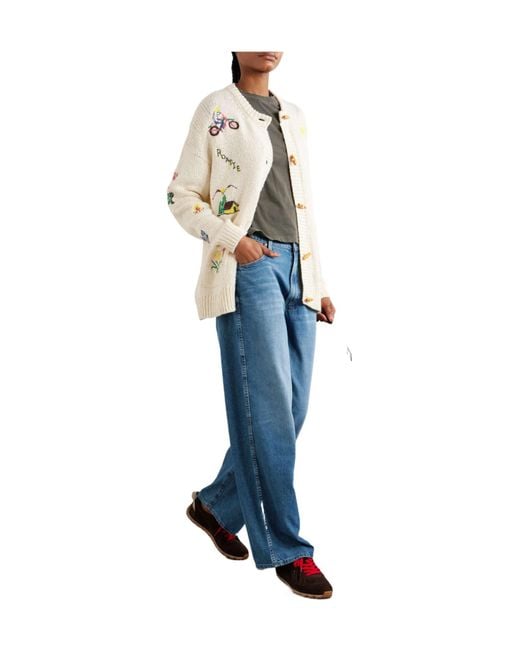 Mother Blue Straight-Leg Jeans