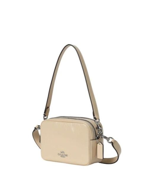COACH Natural Zippered Shoulder Bag
