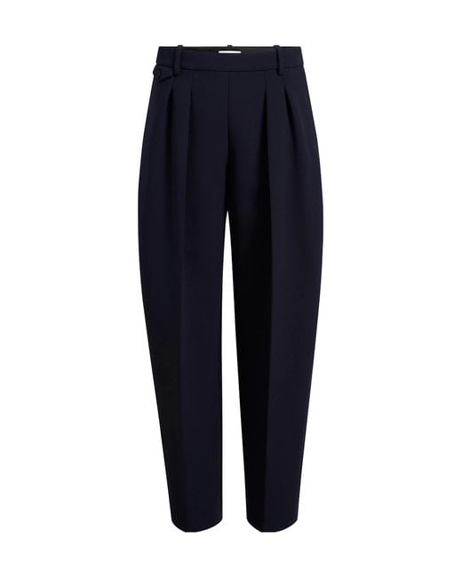Khaite Blue Dugan Pleated Trousers
