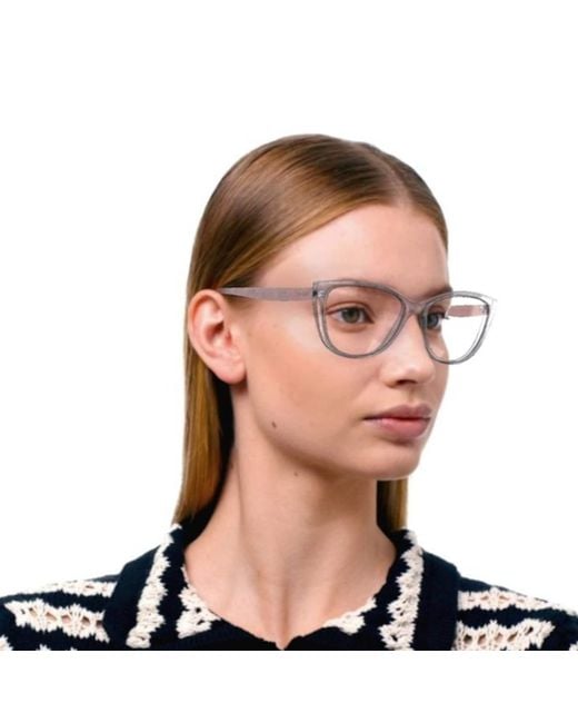 Vogue Eyewear White Cat's Eye Flat Lens