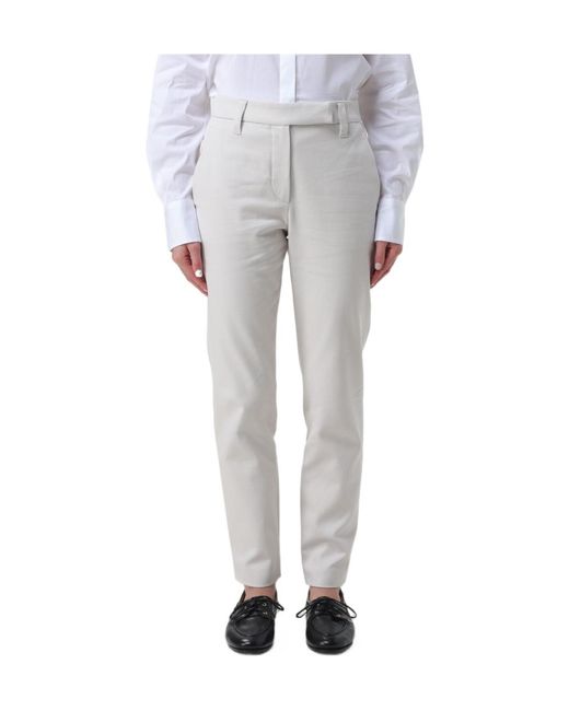 Brunello Cucinelli Gray Cigarette Trousers