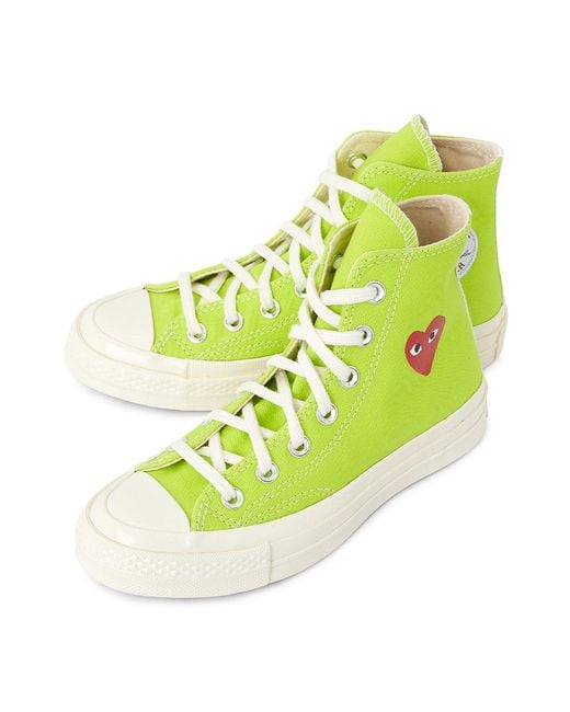 Comme des Garçons Yellow Round Toe Sneakers for men