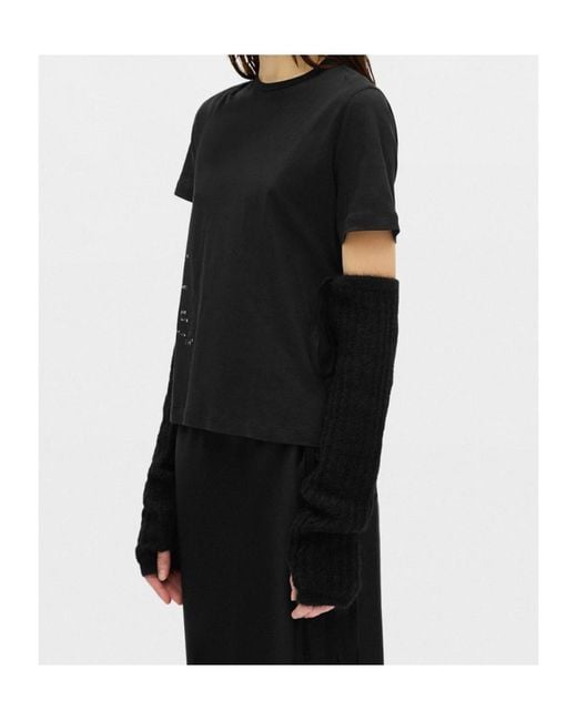 Ann Demeulemeester Black Mea Knitted Gauntlets