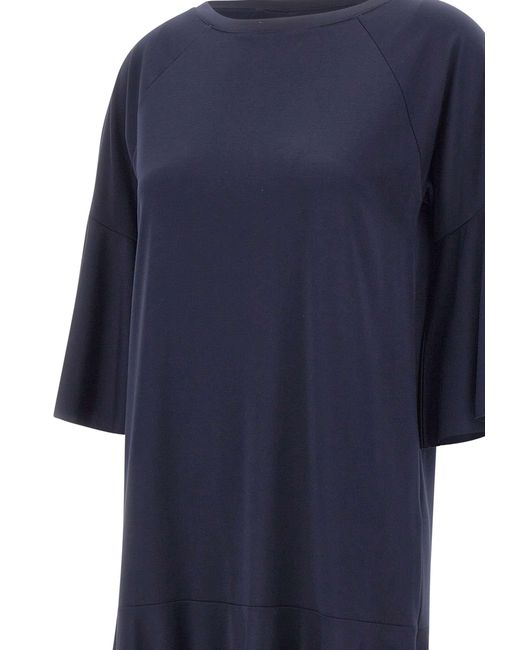 Kaos Blue Ruffled Raglan Sleeve Dress