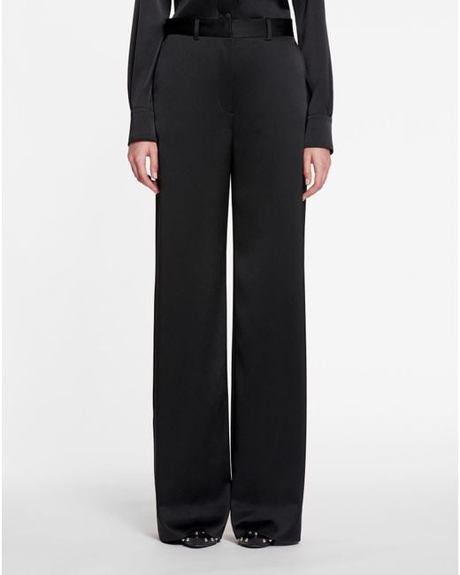 Lanvin Blue Wide-Leg Tailored Pants For