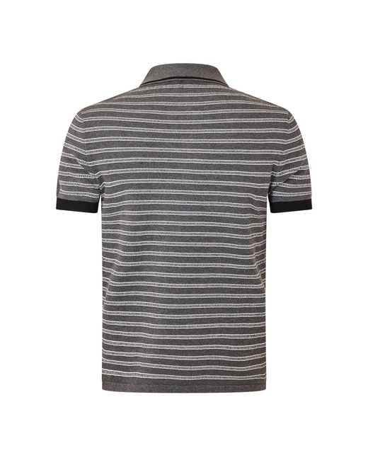 Versace Gray Striped Polo Shirt for men