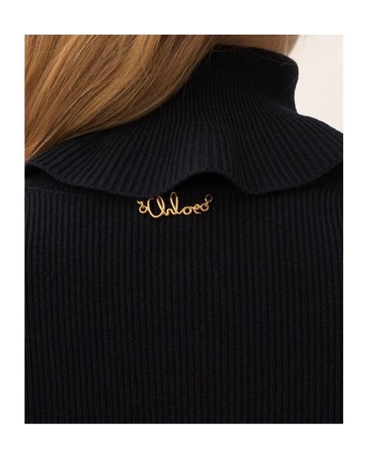 Chloé Blue Turtleneck Sweater