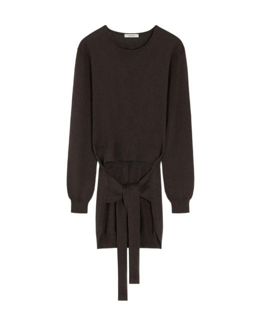 Lemaire Black Trompe L'Oeil Crewneck Jumper