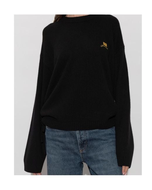 Ganni Black Wool Mix Jumper