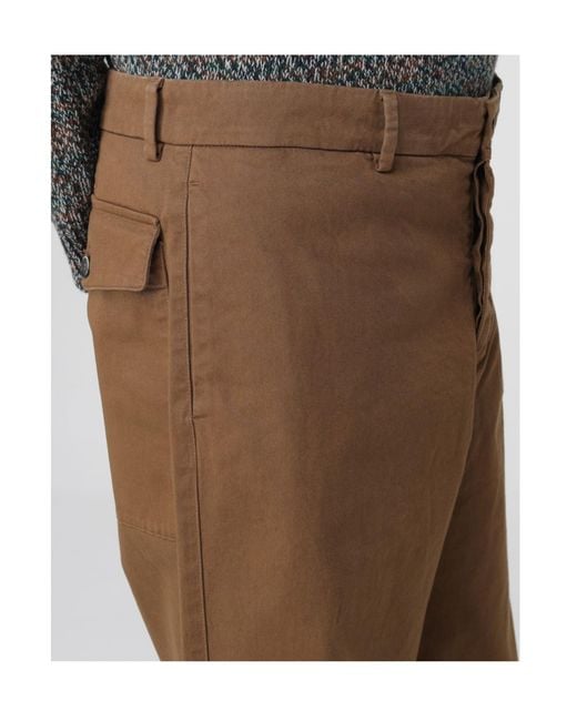 Barena Brown Straight-Leg Casual Pants for men