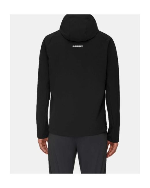 Mammut Black Logo-Print Hooded Jacket for men