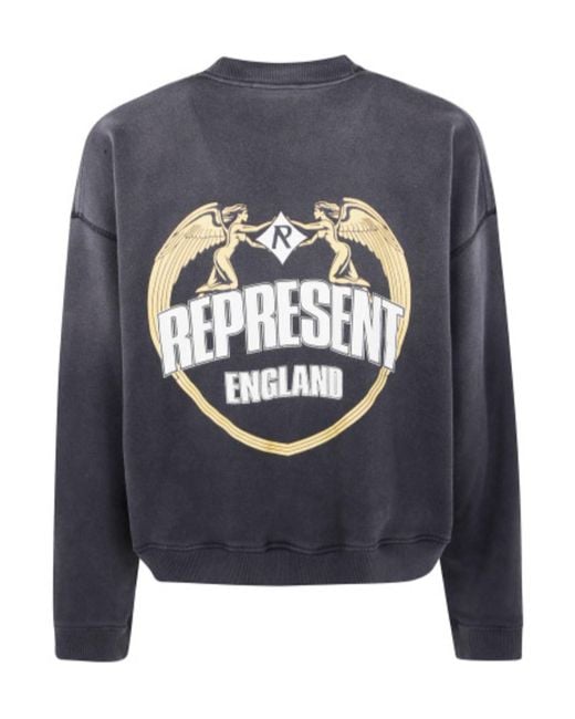 Represent Blue Angel Border Crewneck Sweatshirt for men