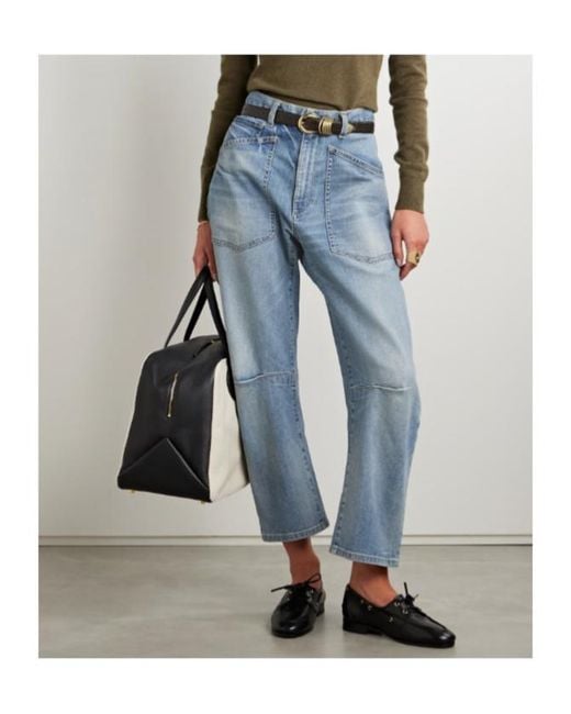 Nili Lotan Blue Shon Curved Jeans