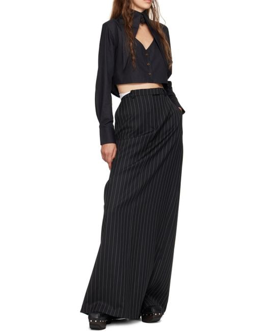 Vivienne Westwood Blue Cut-Out Cropped Shirt