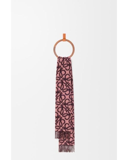 Loewe Red Patterned Scarf