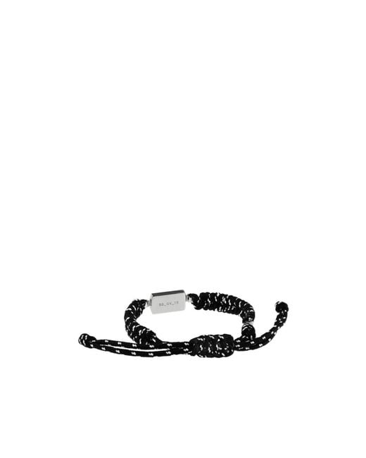 Balenciaga White Braided Logo Bracelet for men