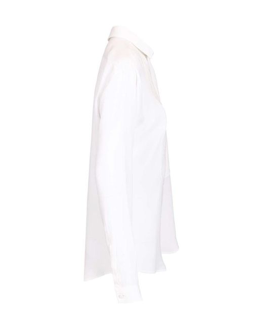 Tom Ford White Pleated Bib Tuxedo Shirt