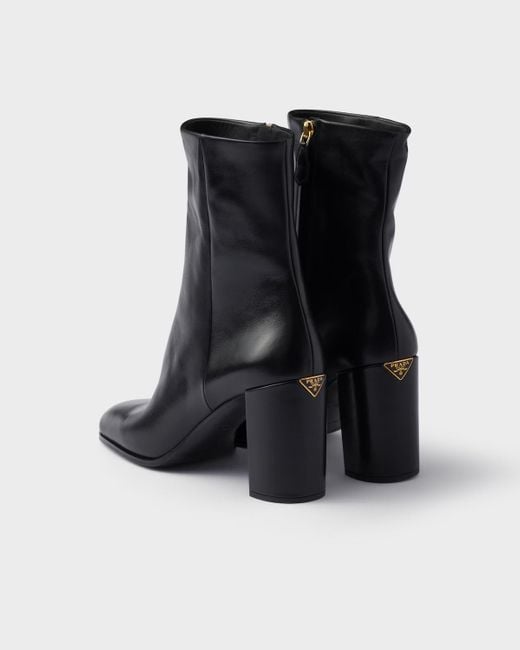 Prada Black Zip-Up Block-Heeled Boots