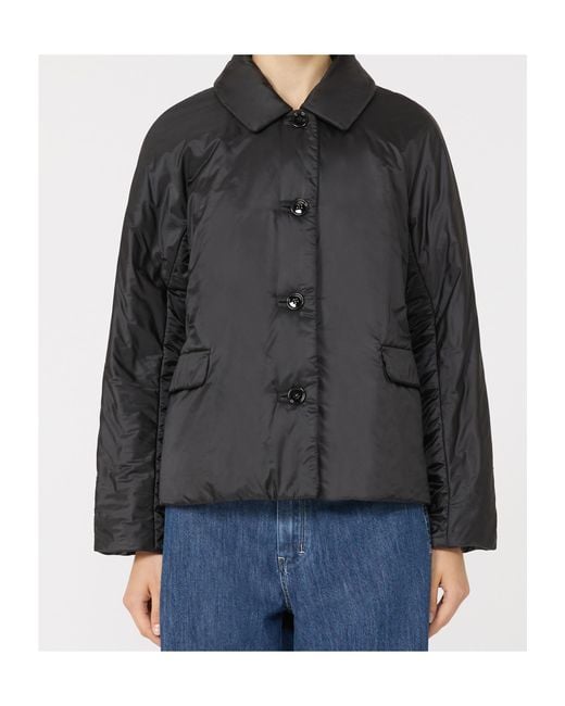 Max Mara Black The Cube Greens Button-Up Padded Jacket