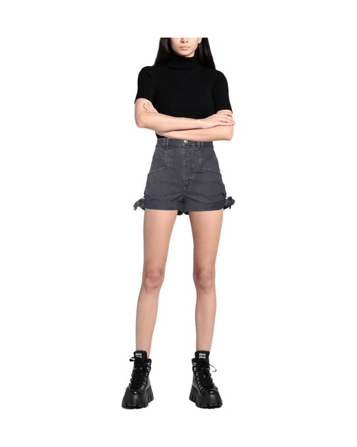 Isabel Marant Gray Colored Denim Shorts