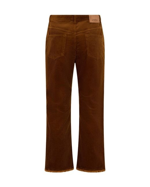 Isabel Marant Brown Isabel Marant Étoile Flared Corduroy Pants