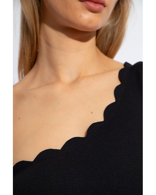 Marysia Swim Black Single-Shoulder One-Piece Swimsuit