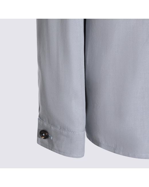 Eleventy Blue Long Sleeved Button-Fastened Jacket for men