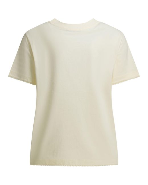 Moncler White Crew Neck Short-Sleeved T-Shirt