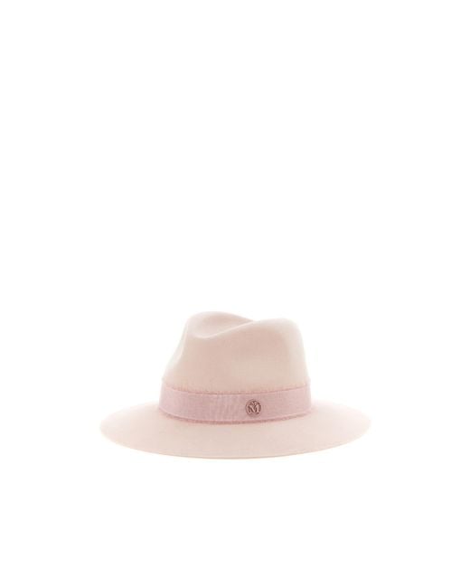 Maison Michel Pink Henrietta Felt Hat