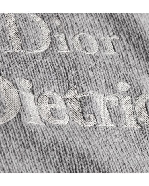 Dior Gray No No Dietrich Embroidered Sweater