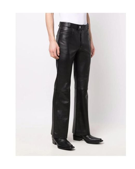 Ernest W. Baker Black Casual Trousers With Belt Loops for men